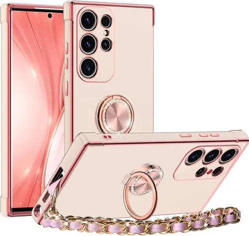 Miniatura 11 de Miss Arts Funda para Samsung Galaxy S22 Ultra con Soporte, Funda Galaxy S22 Ultra con Soporte de Anillo Kickstand, para Mujeres y Niñas, Bonita