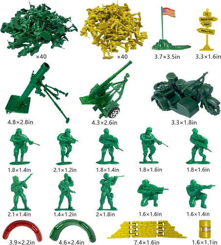 Miniatura 4 de TALGIC Juguetes de Hombres del Ejército Gran Juego de Batalla - El Set Incluye Figuras de Acción de Hombres del Ejército, Alfombra de Batalla