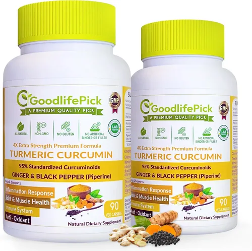 Miniatura 7 de Cápsulas de cúrcuma prémium con jengibre y pimienta negra. Suplemento de cúrcuma de cúrcuma curcumina 95% curcuminoides y raíz de jengibre. Polvo