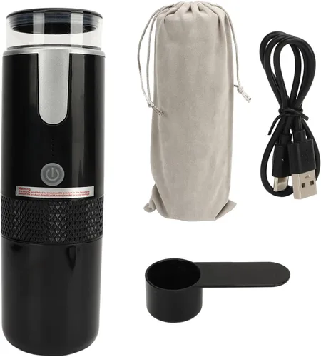 Cafetera portátil Mini máquina de café de mano inalámbrica tipo C recargable mini cafetera automática con batería de 1200 mAh para viajes de camping