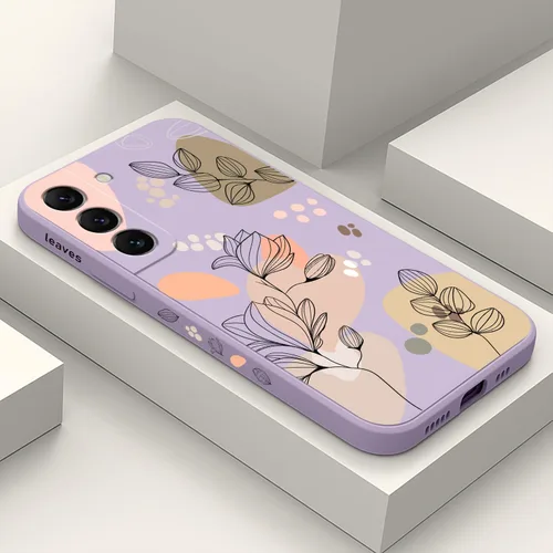 Miniatura 25 de LEECG para Samsung Galaxy S22 Plus, funda de silicona suave con diseños de flores de moda, protector contra caídas y antihuellas para Samsung S22