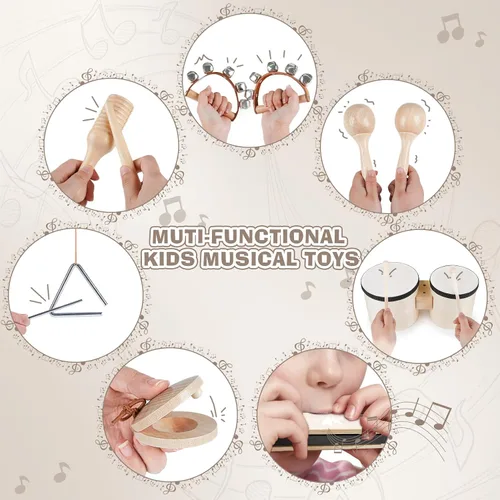 Miniatura 6 de Vanplay Juego de Batería para Niños - Juguetes para Regalos de Niños de 2 3 Años, Instrumentos Musicales para Niños Pequeños de 2-4, Regalos