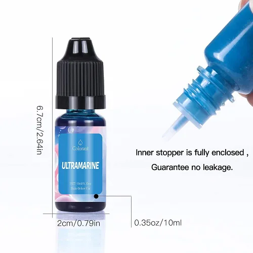 Miniatura 7 de Tinte para velas a base de aceite, no tóxico, no irritante para suministros de fabricación de bricolaje, colorante concentrado vibrante para tintes