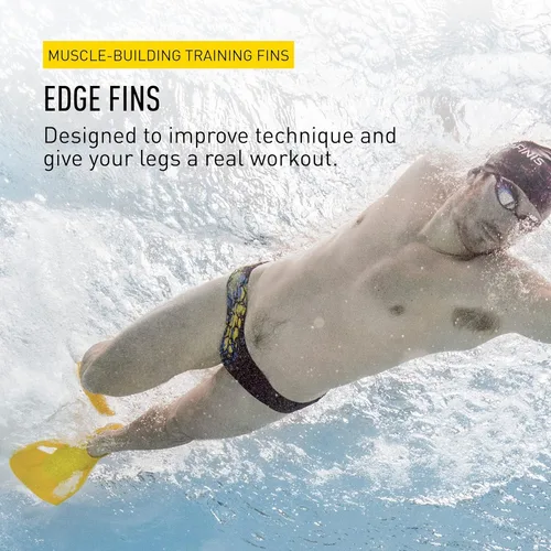 Miniatura 2 de FINIS Edge - Aletas de natación para hombres y mujeres, aletas de entrenamiento 100% de silicona, fortalecen y resisten las piernas