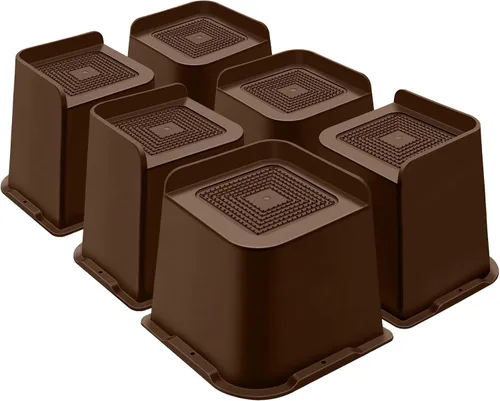 Miniatura 12 de ANNKUT Elevadores de cama de 1 pulgada resistentes, elevadores de muebles para cama, escritorio, mesa, sofá, sofá, elevadores de cama de gran