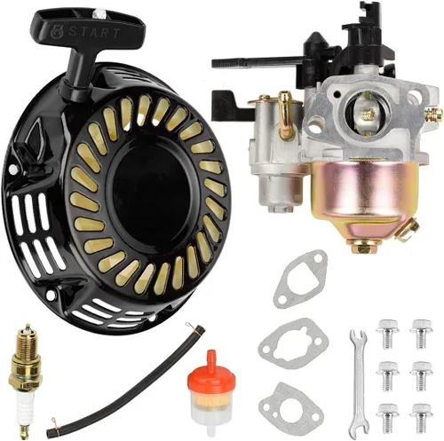 FVRITO Carburador de arranque de retroceso para Predator 212cc 196cc 6.5HP Baja Massimo MB165 MB200 Coleman CT200U Trail BT200X Mini Bike Hummerhead