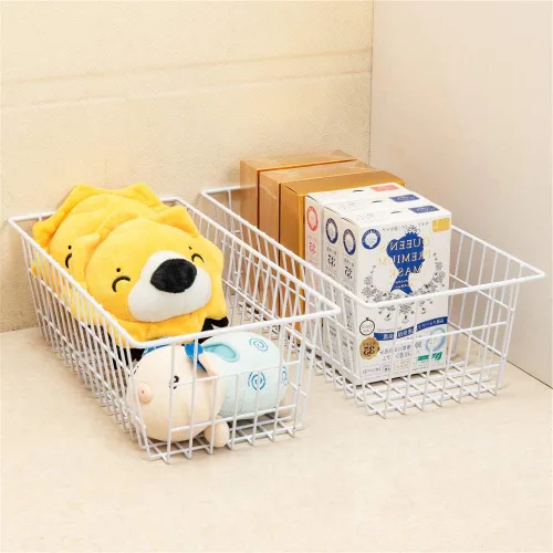 Miniatura 8 de SANNO Cestas para congelador, cesta de almacenamiento de alambre para congelador, organizador de alimentos para congelador, cesta de alambre