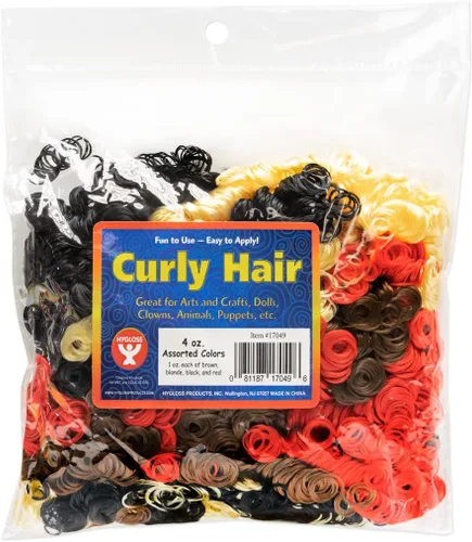 Miniatura 7 de Hygloss Cabello Rizado de Muñeca de 16 oz para Manualidades Surtido - Cabello Sintético Premium para Hacer Muñecas, Marionetas y Proyectos de Artes
