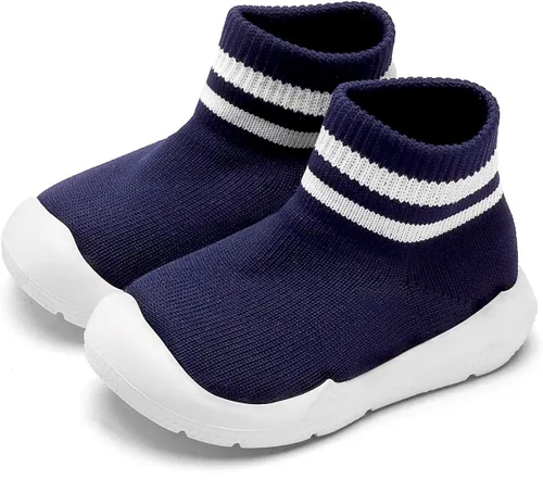 Miniatura 7 de Engtoy - Zapatos tipo calcetín para bebé, zapatos para caminar para bebé, antideslizantes y transpirables con suela de goma suave, tenis