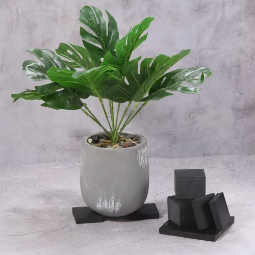 Miniatura 5 de PATIKIL Patas para macetas de 2 x 2 x 0.6 pulgadas, paquete de 6 unidades, invisibles de goma, cuadrados para jardín, patio, terraza, macetas