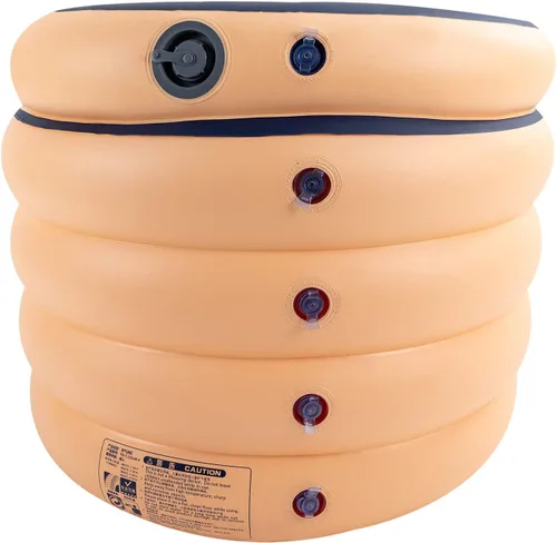 Miniatura 6 de Bañera inflable para adultos – Gran bañera de hidromasaje portátil con cubierta de ducha, bomba recargable, capacidad de 220 libras – Tina de remojo