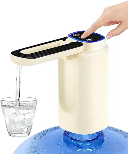 Bomba de Botella de Agua Dispensador de Agua Automático para Botella de 5 Galones Carga Tipo-C Dispensador de Agua Eléctrico Portátil (Blanco)
