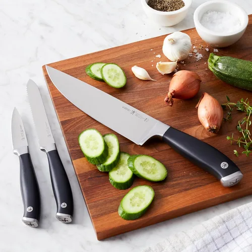 Miniatura 7 de HENCKELS Forged Elite Razor-Sharp - Juego de cuchillos de cocina de 3 piezas, cuchillo de chef, cuchillo de pelar, cuchillo de pan, ingeniería