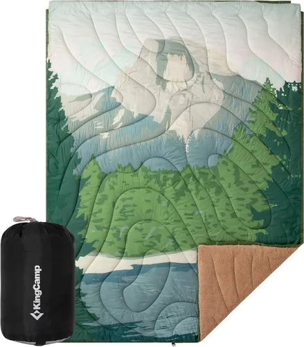 Miniatura 19 de KingCamp Manta Ultraligera para Campamento, Alternativa de Plumón Empacable, Mantas Vestibles Acolchadas Resistentes a la Intemperie, Edredón Cálido