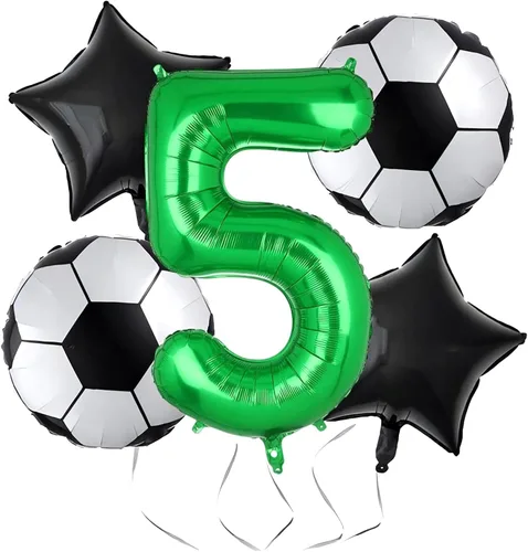 Miniatura 17 de Globos de fútbol para 2º cumpleaños, suministros para fiesta de cumpleaños de fútbol, Copa del Mundo, Deportes de fútbol, decoraciones de fiesta