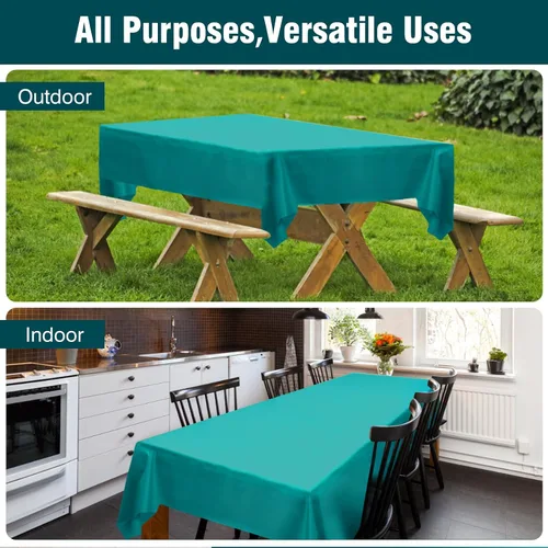 Miniatura 101 de Rollo de plástico para cubierta de mesa color verde manzana, 40 pulgadas x 100 pies, rollo de plástico resistente para cubierta de mesa de banquetes