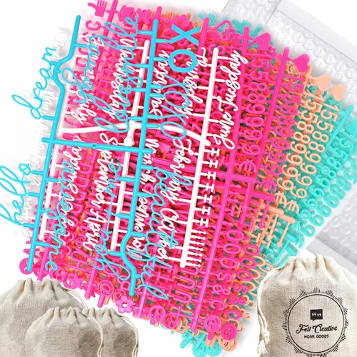 Miniatura 14 de Felt Creative Home Goods - Juego de letras extra cursivas Juego de letras del alfabeto, números, puntuación de más de 375 piezas extra atrevidas