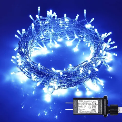 Miniatura 10 de Cadena de luces rosa para exteriores, decoraciones de San Valentín, 8 modos de luces de hadas de Navidad, enchufe para árbol del dormitorio