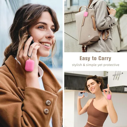 Miniatura 7 de Funda de silicona con iluminación nocturna para AirPods Pro, Hamile con llavero para Apple Airpod Pro 1ª/2ª generación 2019 2022, para mujeres