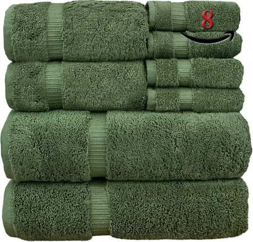 Miniatura 66 de Colección de calidad de hotel y spa, altamente absorbente y de secado rápido, 100% algodón turco, 750+ GSM, toallas ecológicas, toallas con borde