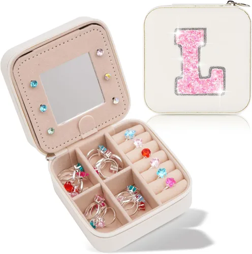 Miniatura 74 de Uygafly Joyero de viaje – Joyero personalizado para mujeres, pequeño organizador de joyas, bonitos organizadores de joyas y estética