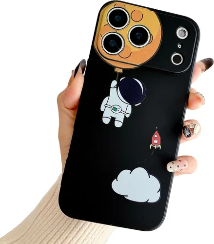 Miniatura 38 de Yonds Queen para iPhone 7 Plus / 8 Plus, linda funda con diseño de astronauta de dibujos animados, elegante parachoques de TPU suave, protectora