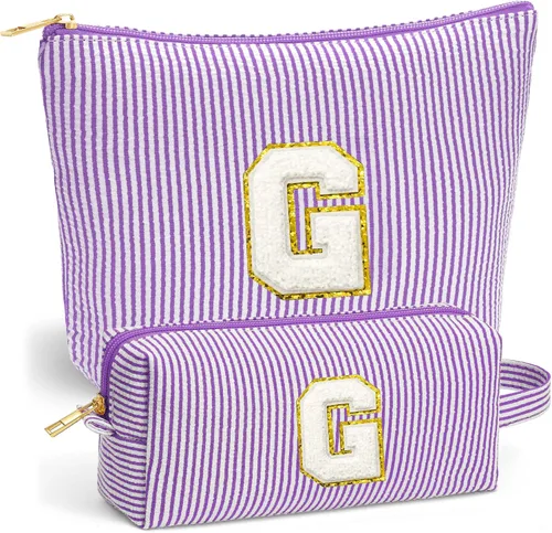 Miniatura 29 de Set de Bolsos de Maquillaje de Viaje - Bolso Inicial de Aseo de Viaje, Bolso de Cosméticos Portátil Bolso de Maquillaje de Viaje con Artículos Azul