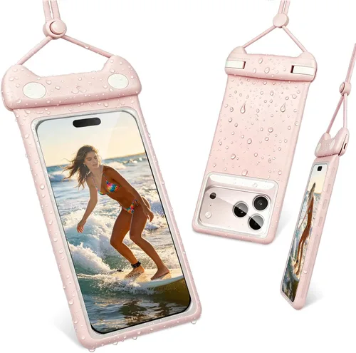 Miniatura 11 de wellhouse Bolsa impermeable para teléfono, funda impermeable para iPhone 17 16 15 14 Pro Max XS Samsung, IPX8 3D bolsa seca para teléfono celular