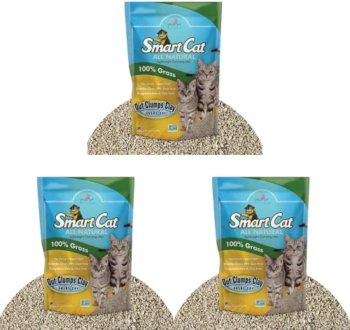 Miniatura 11 de SmartCat Arena natural para gatos, 20 libras (320 onzas, 1 paquete) – Alternativa a la arena de arcilla y pellets – Libre de productos químicos