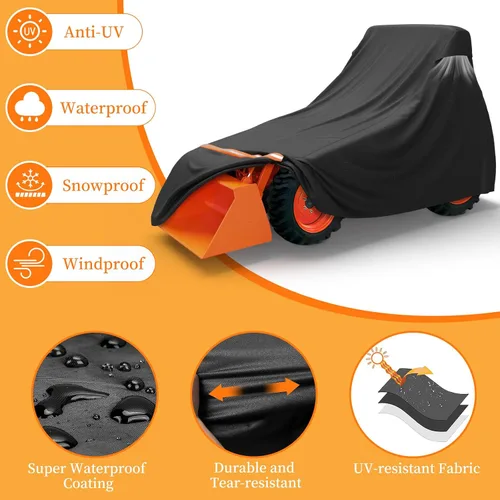 Miniatura 4 de STARTWO Cubierta Completa para Tractor Impermeable de Servicio Pesado, Universal se Adapta a la Mayoría de Tractores Utilitarios Compactos