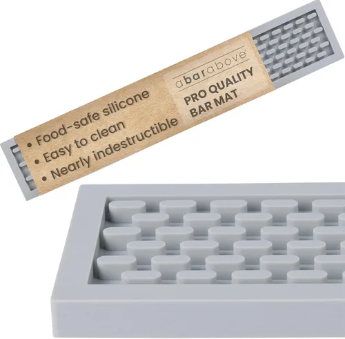 Miniatura 9 de Premium A Bar Above - Tapete de barra resistente, tapete de silicona apto para alimentos, tapetes de bar para encimera, accesorios de barman de Negro