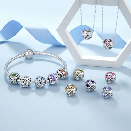 Miniatura 6 de DALARAN Birthstone Charms for Pandora Charms Bracelet 925 Sterling Silver Birthday Mother's Day Chrismas Jewelry Gift for Women