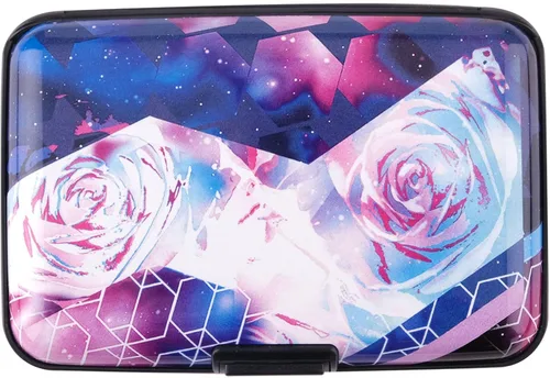 Miniatura 44 de Tarjetero de aluminio con bloqueo RFID para hombres y mujeres, elegante cartera de viaje con 7 ranuras, la mejor protección contra escaneos