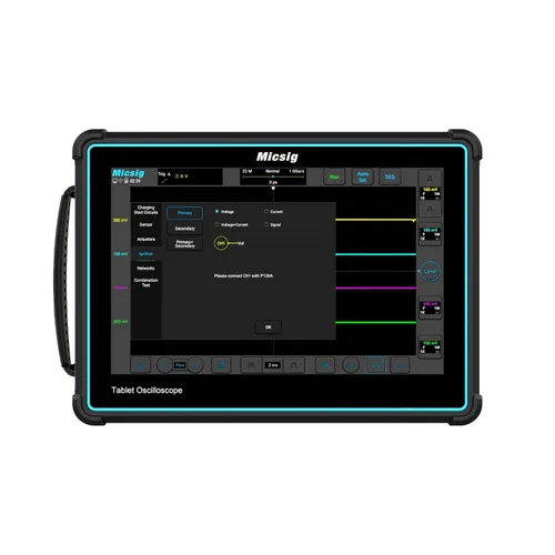 Miniatura 3 de Osciloscopio digital para tableta automotriz Micsig, 4 canales, pantalla táctil de 10.1 pulgadas, ancho de banda de 100 MHz, frecuencia de muestreo