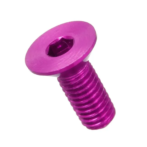 Miniatura 16 de 20 tornillos planos M3 7075 Tornillos Allen de aleación de aluminio Tornillos hexagonales Tornillos de cabeza plana (azul, 0.315 in)