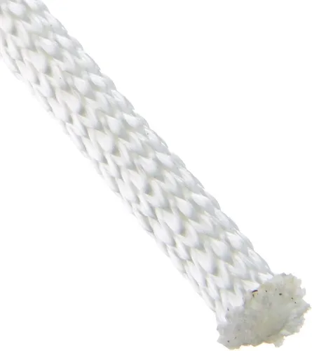 Miniatura 2 de QNR - Cuerda de poliéster blanca de 1/4 pulgadas, cuerda de utilidad Dacron trenzada sólida, carrete de 500 pies, cable industrial resistente a