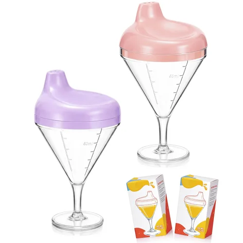 Miniatura 15 de Irenare 1 Pieza Taza Sippy de Vino para Bebé Copa de Plástico Copa Goblet Sin Derrames Vaso de Vino para Bebé Copa Sippy Goblet para Bebé Taza