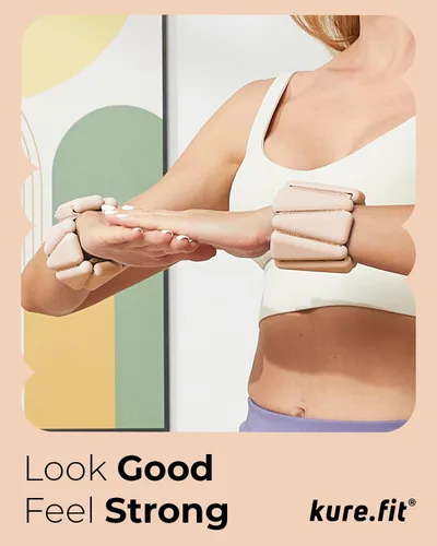 Miniatura 5 de Peso para Pilates Pesas ajustables para muñeca y tobillo para mujeres Brazaletes con peso 1 libra/ 2 libras cada una (Juego de 2)