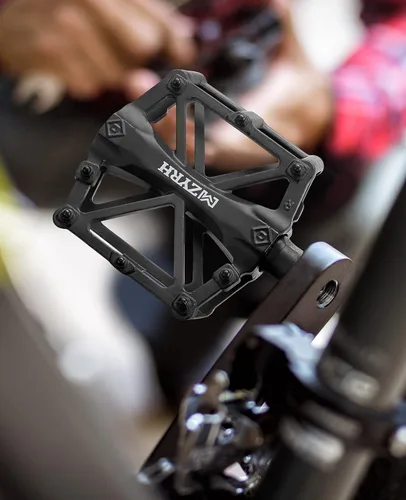 Miniatura 6 de KEMIMOTO Pedales de bicicleta de montaña, pedales planos de bicicleta MTB, 9/16 pulgadas, rodamiento sellado duradero de aluminio CNC
