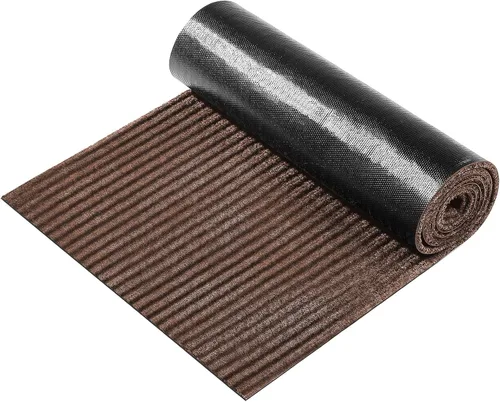 Miniatura 8 de Nuanchu Tapete grande a rayas semiacabado, impermeable, con forro de goma, para interiores y exteriores, para clima húmedo, rascador de zapatos