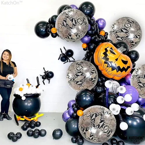 Miniatura 3 de KatchOn, Globos de serpiente para decoraciones de fiesta de serpientes, grandes de 22 pulgadas, paquete de 6, globos redondos 4D con estampado