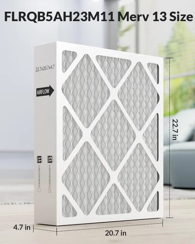 Miniatura 6 de FLRQB5AH23M11 - Filtro de aire Merv 13 de 22.7 x 20.7 x 4.7 pulgadas, compatible con filtro de aire trane y envirowise, para sistemas HVAC y aire