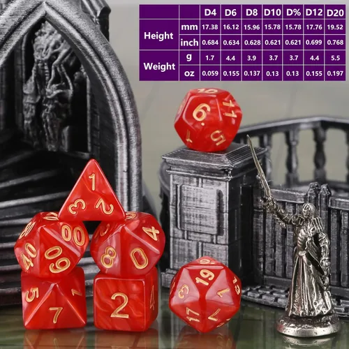 Miniatura 4 de Coyeekn Juegos de Dados DND, 10 X 7 Juegos (70 Piezas) Dados Poliédricos para Dungeons and Dragons RPG MTG D&D Juego de Mesa con 1 Bolsa Grande D4