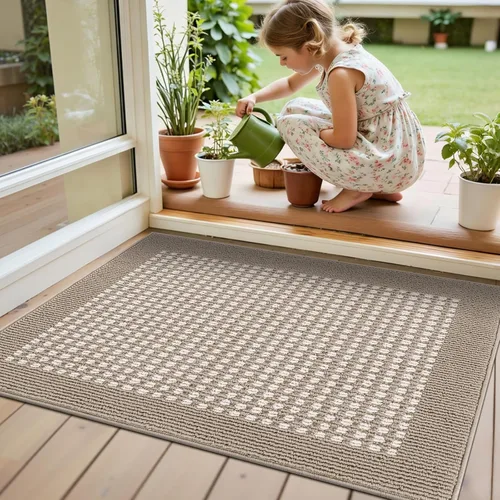 Miniatura 33 de Ileading Alfombra de pasillo de lavandería de 2 x 6 pies, antideslizante, con parte trasera de goma, lavable a máquina, alfombra gris