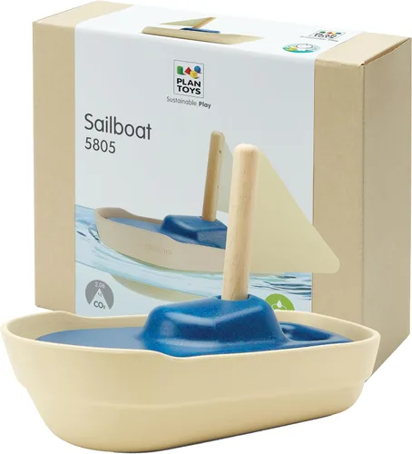 Miniatura 11 de PlanToys® Barco de guardia costero de madera con conductor Juguete impermeable para baño y agua Juguete Montessori para juego imaginativo