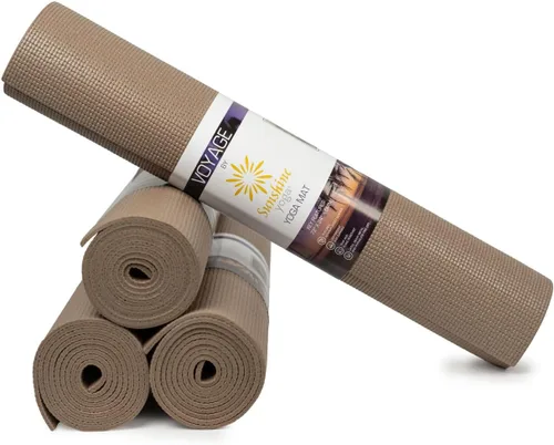 Miniatura 10 de Voyage - Tapete de yoga extra largo de 72 x 24 pulgadas, tapete de yoga extra largo de 0.197 in de grosor para escuelas, antideslizante, Negro