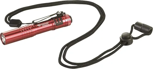 Miniatura 4 de Streamlight 66323 MicroStream linterna ultra compacta de 45 lúmenes y 420 candelas EDC con batería alcalina AAA, empaquetado transparente al por Rojo