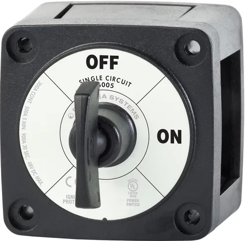 Miniatura 19 de Blue Sea Systems 6006 interruptor aislador de batería serie m ON/OFF con llave de bloqueo, rojo
