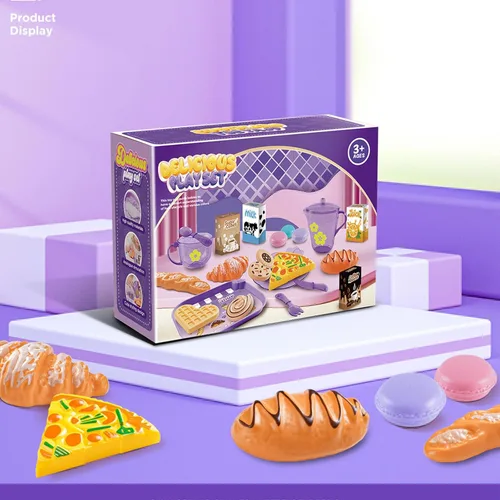 Miniatura 6 de Juego de fiesta de té para niñas pequeñas, juego de comida de postre para niños de 3, 4, 5, 6, 7, 8, 9, juego de postres para niñas, princesa