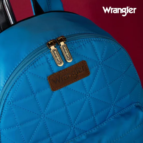Miniatura 4 de Montana West Mochila Wrangler para mujer, mochila acolchada para uso casual, Azulclaro